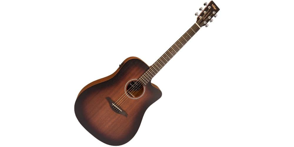 Vintage VE440WK Vintage Statesboro Dreadnought Guitarra electroacústica Whisky Sour VE440WK
