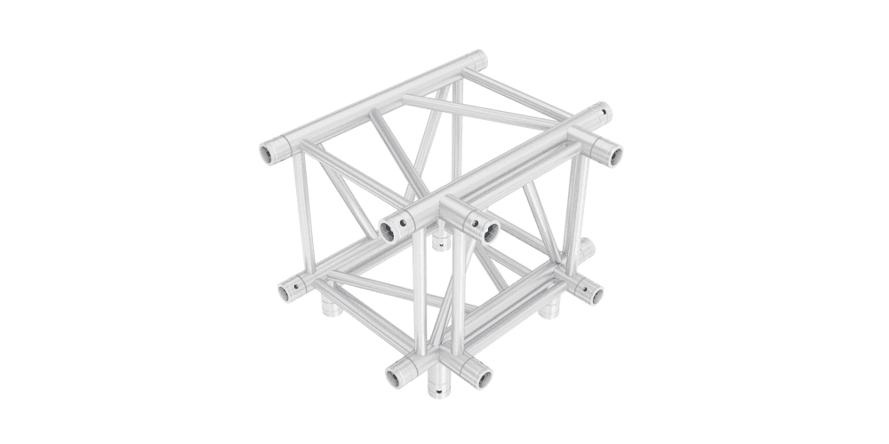 Showtec GQ40020HD T-cross + Down 4-way Heavy Duty Pro-40 Square G Truss GQ40020HD
