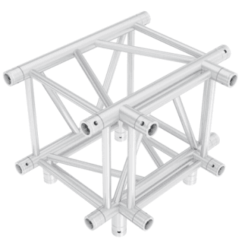 Showtec GQ40020HD T-cross + Down 4-way Heavy Duty Pro-40 Square G Truss GQ40020HD