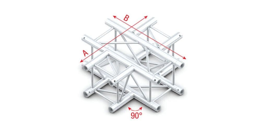 Showtec PQ30016 Cross 4-way - 71cm Pro-30 Square P Truss PQ30016