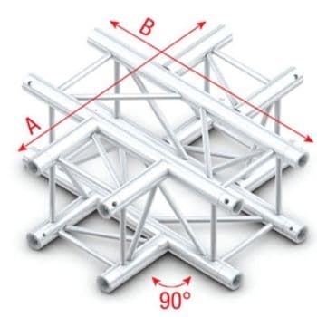 Showtec PQ30016 Cross 4-way - 71cm Pro-30 Square P Truss PQ30016