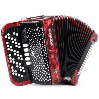Hohner acordeón nova iii 96 bajos a-4173 rojo
