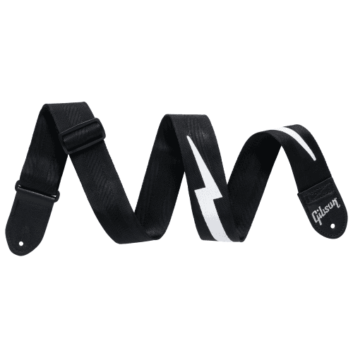 Gibson The Lightning Bolt Seatbelt (Black) Correa Guitarra The Lightning Bolt Seatbelt (Black)