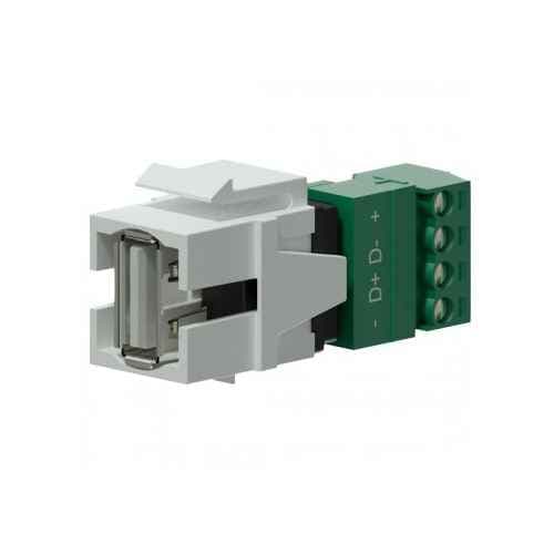 Procab VCK625-W Conector USB 2.0 A y conexión mediante tornillo, para el sistema Keystone de Procab Blanco null