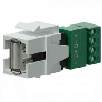 Procab VCK625-W Conector USB 2.0 A y conexión mediante tornillo, para el sistema Keystone de Procab Blanco null