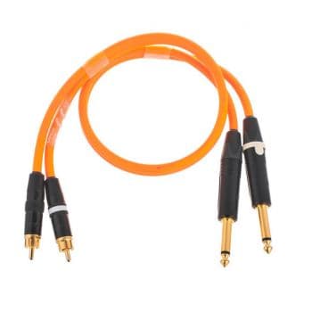 Cordial ceon dj plug-rca 0,6 o cable 2 rca macho a 2 jack mono macho 0,6 metros