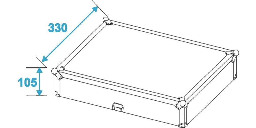 Roadinger Mixer Case Road MCR-10 sloping bk Flighcase para Mezclador ( REACONDICIONADO ) Mixer Case Road MCR-10 sloping bk
