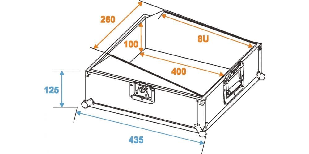 Roadinger Mixer Case Road MCR-10 sloping bk Flighcase para Mezclador ( REACONDICIONADO ) Mixer Case Road MCR-10 sloping bk
