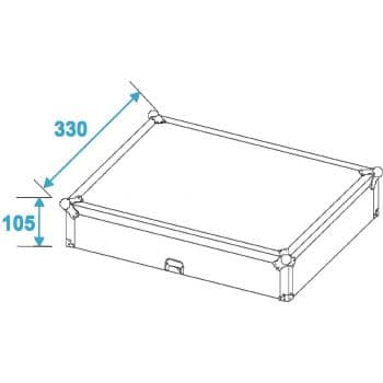 Roadinger Mixer Case Road MCR-10 sloping bk Flighcase para Mezclador ( REACONDICIONADO ) Mixer Case Road MCR-10 sloping bk
