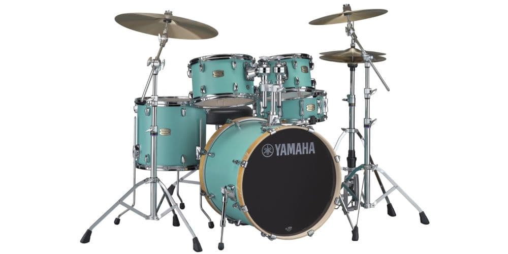 Yamaha SBP2F5 HW680W Stage Custom Matte Surf Green Set Batería Acústica SBP2F5 HW680W MATTE SURF GREEN
