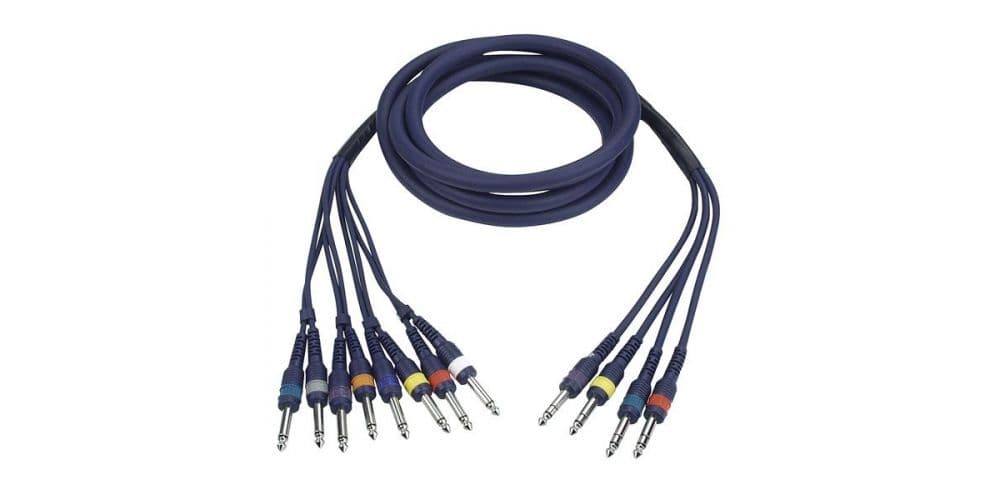 DAP Audio FL69 Manguera de estudio con 8 Jack Mono / 4 Jack Stereo de 3 metros FL69 Manguera 8 Jack 4 Jack 3 metros
