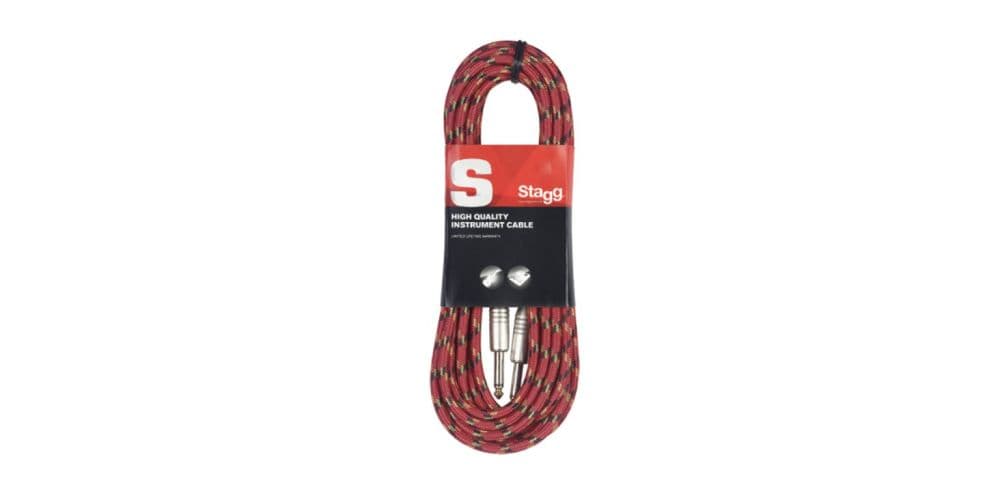 Stagg SGC3VT-RD Cable de 3metros jack a jack de 6.3 Rojo SGC3VT RD