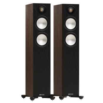 Monitor audio bronze 7g 300 walnut altavoces suelo