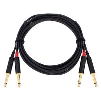 Cordial cfu 3 pp cable pro de 2 jack a 2 jack macho 3 metros