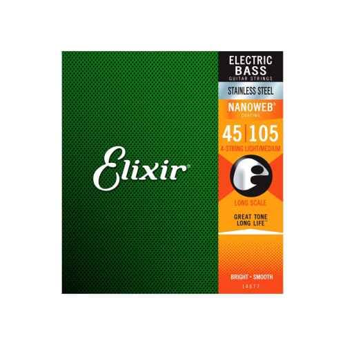 Elixir JUEGO BAJO NANOWEB S.STEEL M 45-105 NANOWEB S.STEEL M 45-105