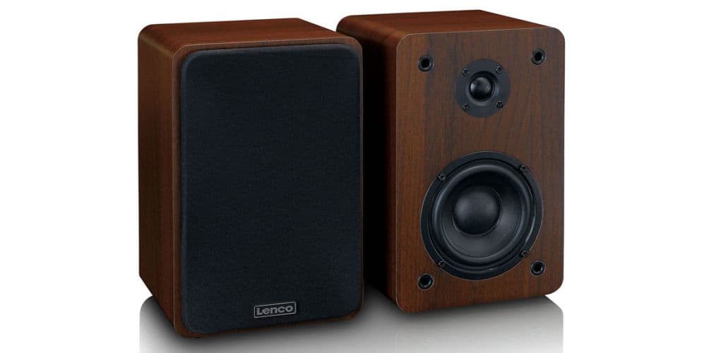 Lenco LS-600WA Bluetooth con 2 Velocidades Madera + Altavoces Externos 60W LS-600WA