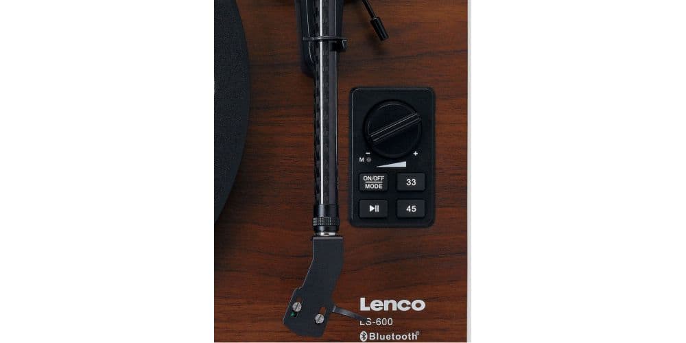 Lenco LS-600WA Bluetooth con 2 Velocidades Madera + Altavoces Externos 60W LS-600WA