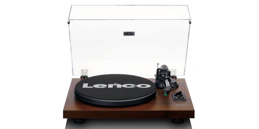 Lenco LS-600WA Bluetooth con 2 Velocidades Madera + Altavoces Externos 60W LS-600WA