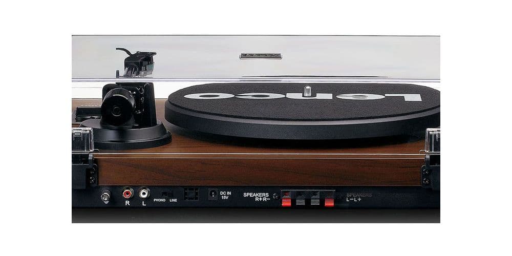 Lenco LS-600WA Bluetooth con 2 Velocidades Madera + Altavoces Externos 60W LS-600WA