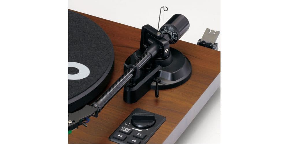 Lenco LS-600WA Bluetooth con 2 Velocidades Madera + Altavoces Externos 60W LS-600WA