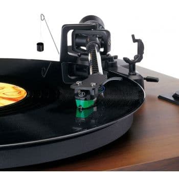 Lenco LS-600WA Bluetooth con 2 Velocidades Madera + Altavoces Externos 60W LS-600WA