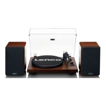 Lenco LS-600WA Bluetooth con 2 Velocidades Madera + Altavoces Externos 60W LS-600WA