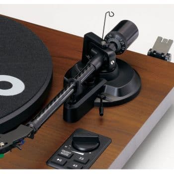 Lenco LS-600WA Bluetooth con 2 Velocidades Madera + Altavoces Externos 60W LS-600WA