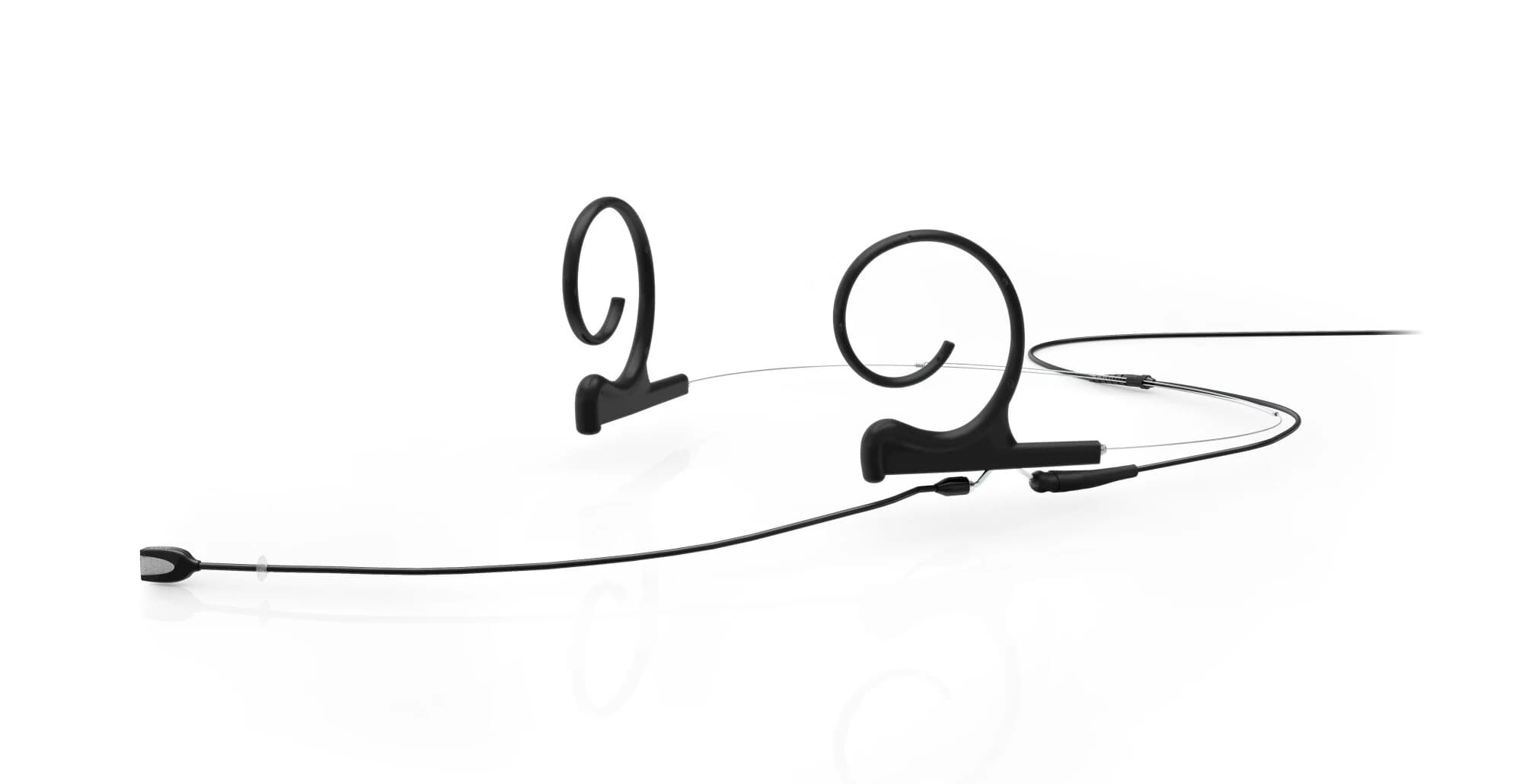 DPA Micro CORE+ Omni. Boom 110mm, flex 2 orejas. Cápsula plana. Negro. L 4166-OP-F-B03-LH