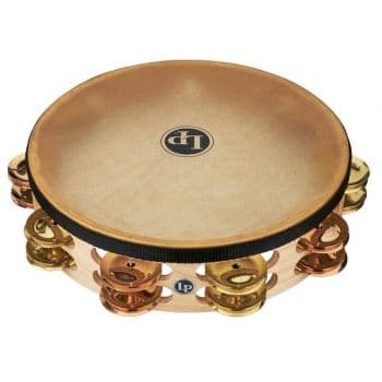 Latin percussion lp384-al pandereta pro, 10 pulgadas, doble fila, aluminio