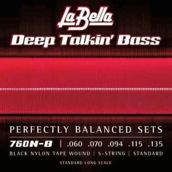 La Bella 760NB Juego De Cuerdas Para Bajo Deep Talkin´Black Nylon 5 Cuerdas 760NB