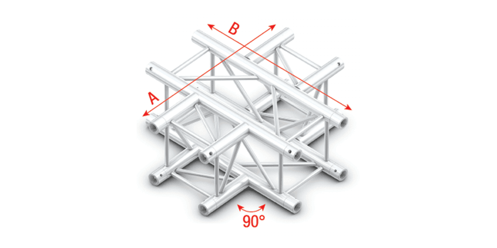 Showtec GQ30016HD Cross 4-way Heavy Duty Pro-30 Square G Truss GQ30016HD