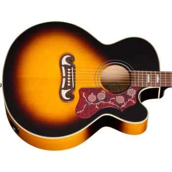 Epiphone j-200 studio ec vintage sunburst guitarra acústica
