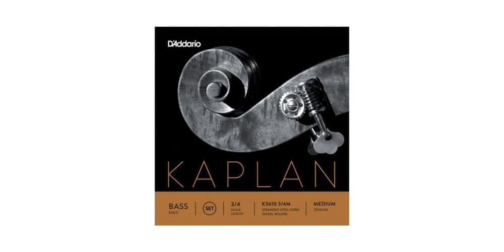 D´addario KS610 Juego de cuerdas Kaplan Solo para contrabajo 3/4, tensión media KS610-3/4M Kaplan Solo Bass