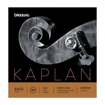 D´addario KS610 Juego de cuerdas Kaplan Solo para contrabajo 3/4, tensión media KS610-3/4M Kaplan Solo Bass
