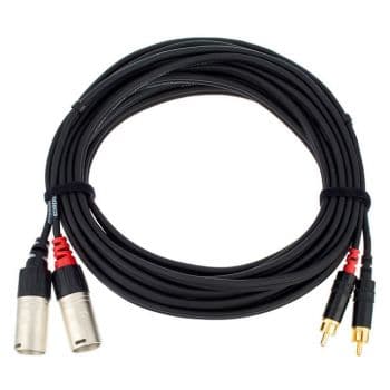 Cordial cfu 6 mc cable de 2 xlr macho a rca 6 metros