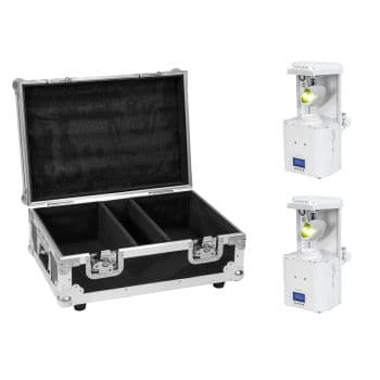 Eurolite set 2x led tsl-350 scan cob white + case