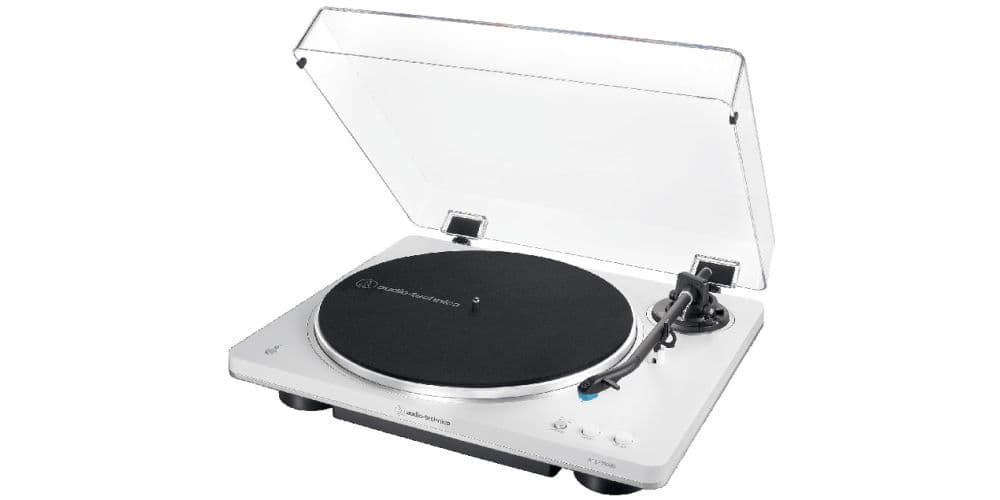 Audio Technica AT-LP70XBT WH Giradiscos inalámbrico con tracción por correa totalmente automático AT-LP70XBT WH
