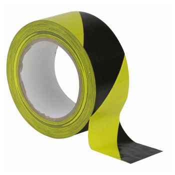 Showtec floor-marking tape 50 mm cinta negra y amarilla para suelo 90623