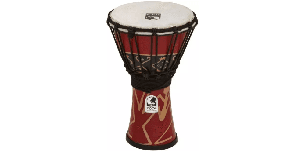 Toca Percussion SFDJ-7RP Bali Red Djembe Freestyle Afinación cuerda SFDJ-7RP