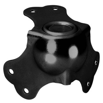 Adam hall 4102 blk - esquina de bola grande con canalización, negra galvanizada