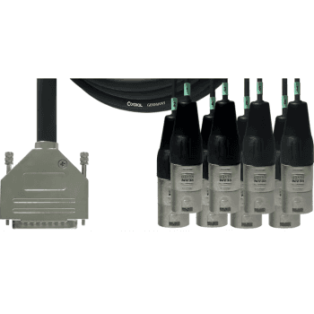 Cordial cfd 3 dmt cable para interfaz sub-d/8 macho xlr 3m