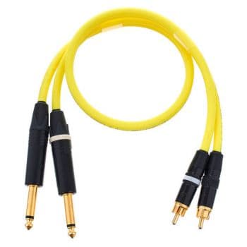 Cordial ceon dj plug-rca 0,6 y cable 2 rca macho a 2 jack mono macho 0,6 metros