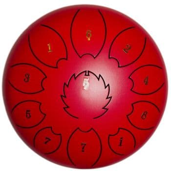 Fzone steel tongue drum f-zone std618n rojo (6 8 notas)