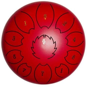 Fzone steel tongue drum f-zone std611n rojo (6 11 notas)