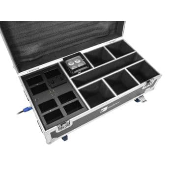 Roadinger Flightcase 6x AKKU IP UP-4 Plus HCL Spot WDMX with Charging Function Flightcase 6x AKKU IP UP-4 Plus HCL Spot WDMX with
