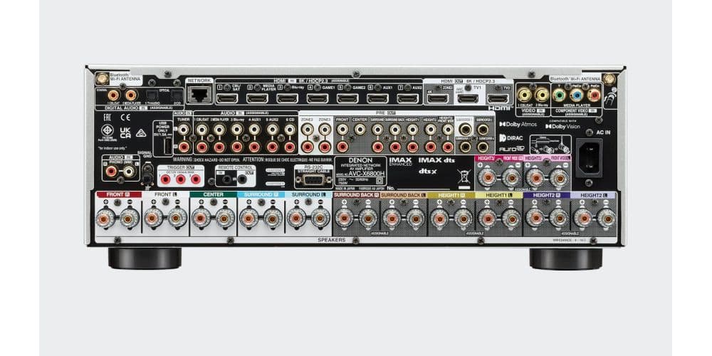 Denon AVC-X6800H Silver Amplificador AV 8K de11.4 canales AVC-X6800H Silver