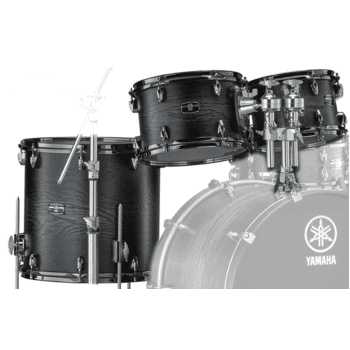 Yamaha live custom hybrid charcoal sunburst set toms 10/12/16 lhp6f3
