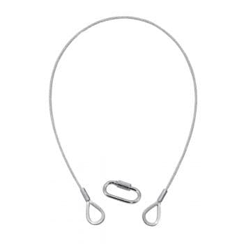 Eurolite Cable de Seguridad Silver 3x600mm hasta 5kg + Quick Link A-50