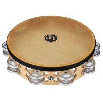 Latin percussion lp384-bb pandereta pro, 10 pulgadas, doble fila, latón / bronce