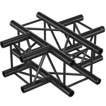 Showtec GQ30016HDB Cross 4-way Heavy Duty Black Pro-30 Square G Truss GQ30016HDB